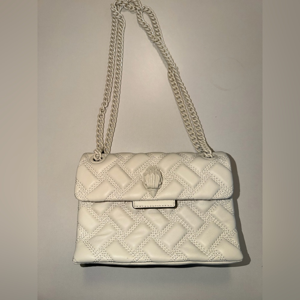 Authentic Kurt Geiger Kensington White Quilted Handbag